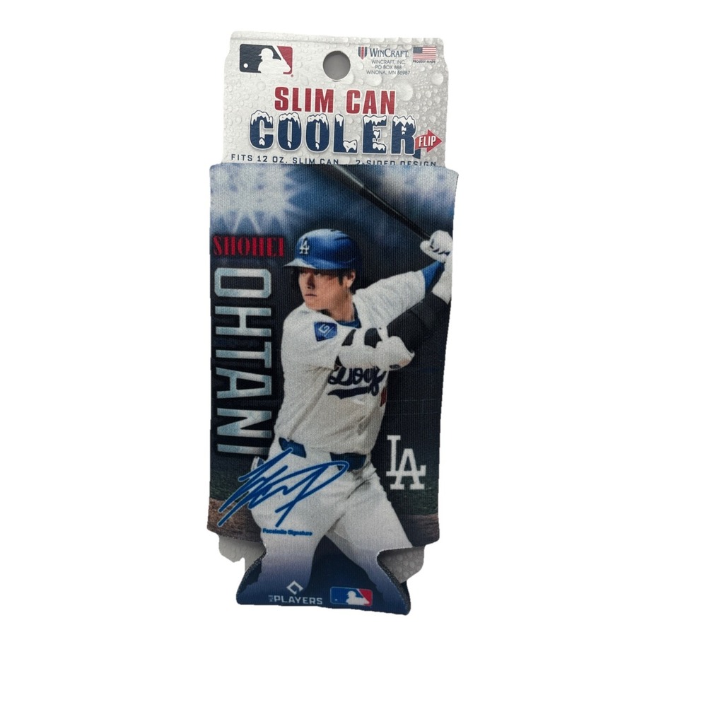 SHOHEI OHTANI LOS ANGELES DODGERS 2‎ SIDED SOFT FOAM CAN BOTTLE COOZIE COOLER